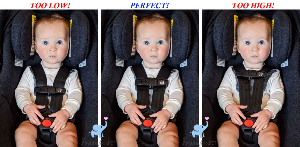 infant car seat chest clip height