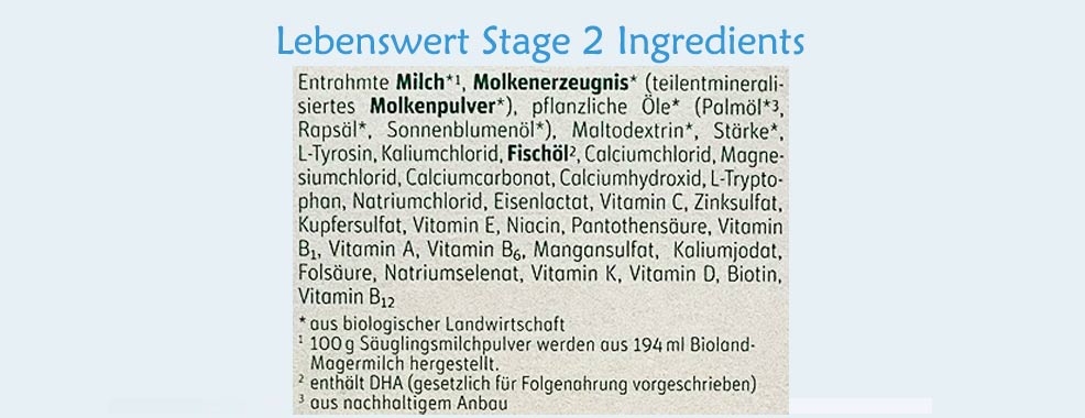 lebenswert stage 2 formula ingredients