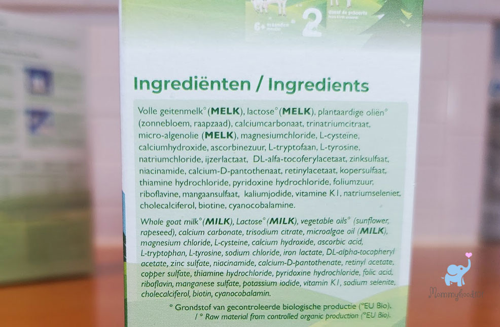 loulouka goat stage 2 formula ingredients
