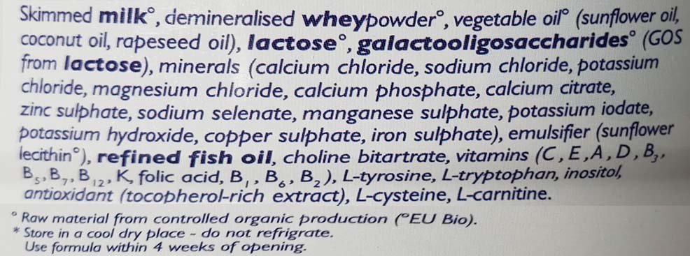 loulouka stage 1 formula ingredients