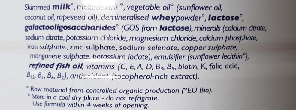 loulouka stage 1 formula ingredients