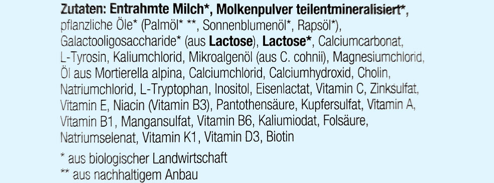lowenzahn stage 1 formula ingredients