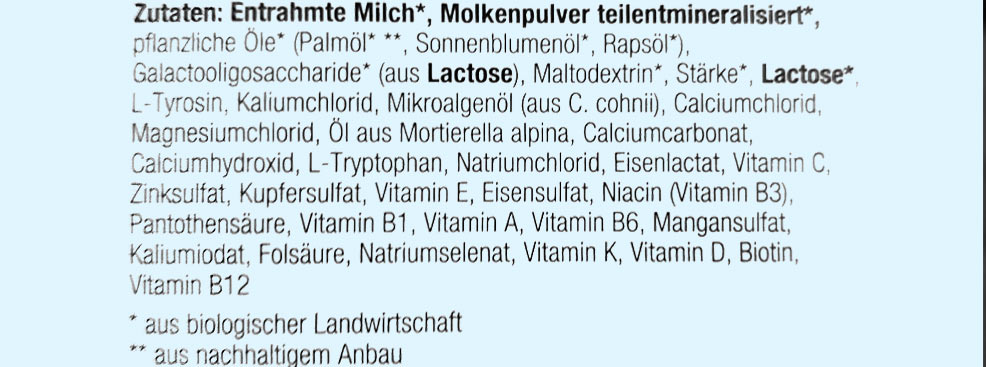 lowenzahn stage 2 formula ingredients