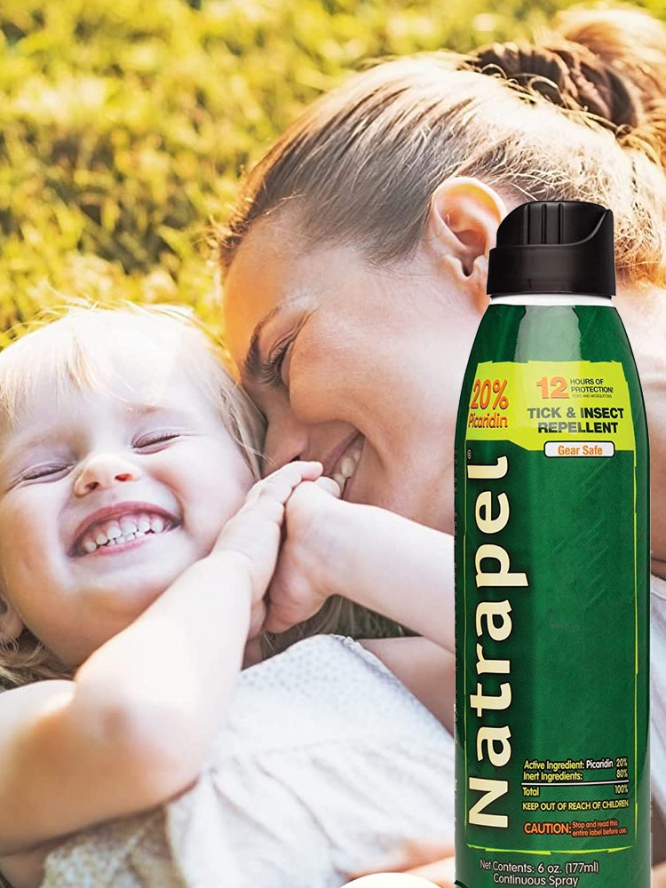 Natrapel Mosquito Repellent Spray and Lotion a mother and daughter playing outside while wearing natrapel mosquito repellent