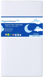 organic dream crib mattress with label