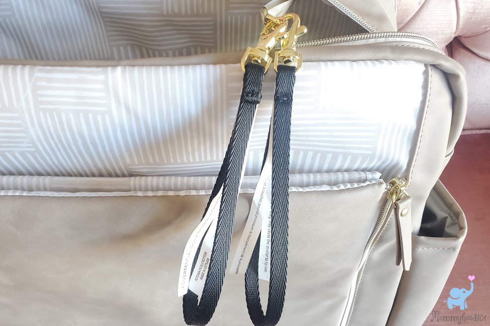 stroller straps on the petunia pickle bottom boxy deluxe diaper bag